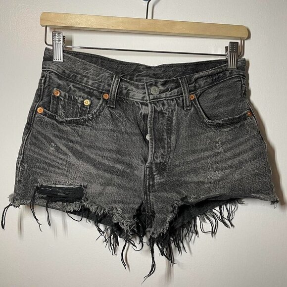 Levi’s 501 Undone Hem Shorts size 25 - Picture 3 of 6